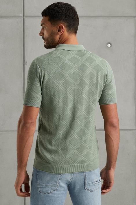 Cast Iron short sleeve polo cotton modal